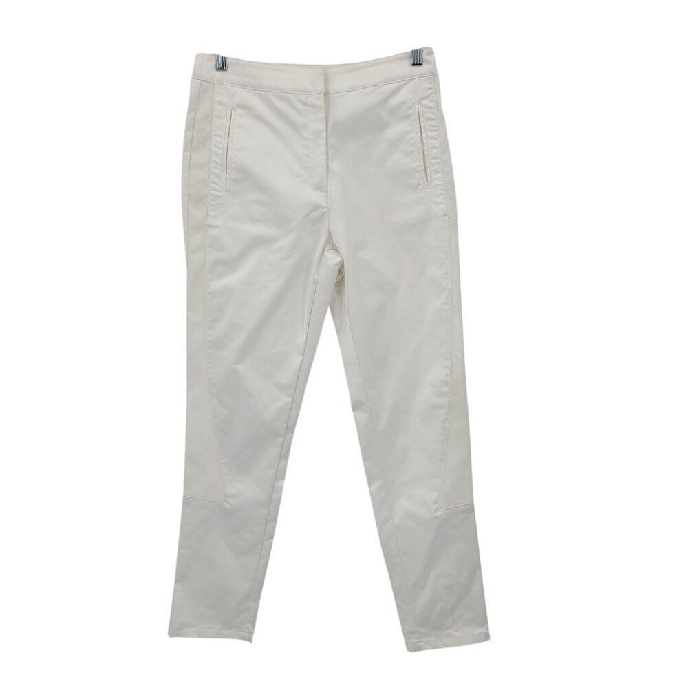 Pink Stitch Athletic White Slim Fit Vented Pants 4‎ Activewear Sportswear Golf